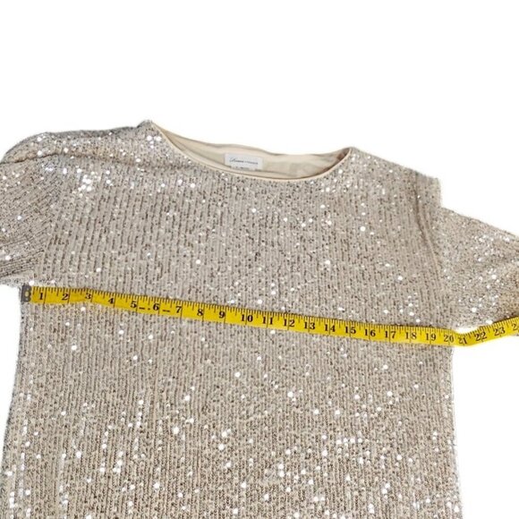 Revolve Lovers + Friends Coco Tunic Allover Sequin Dress, Silver, Oversize, XS - Picture 7 of 8